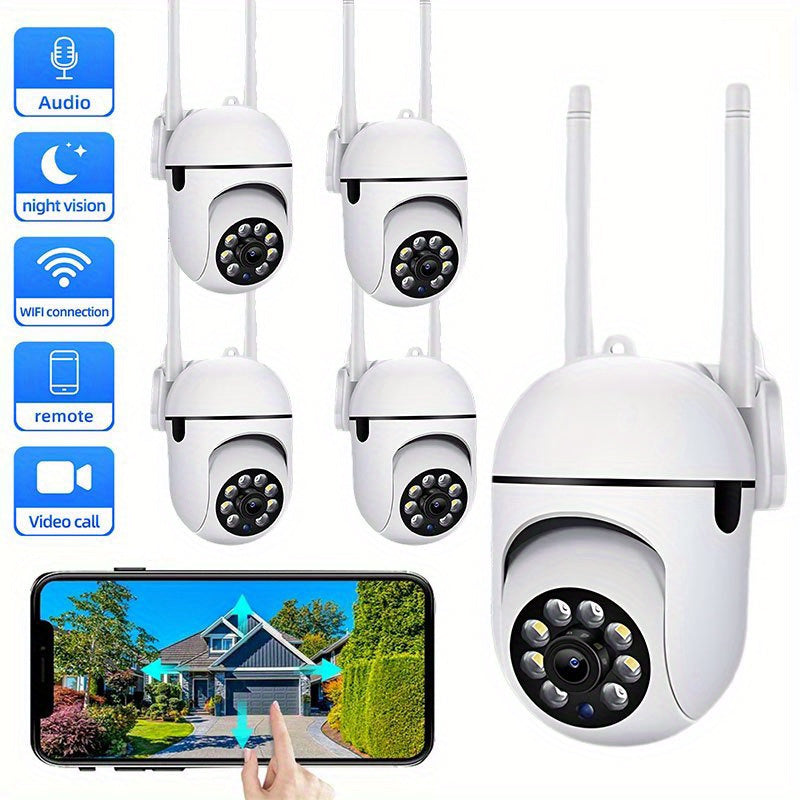 Câmera de Segurança Teruhal 1080P HD para Interior/Exterior com Áudio Bidirecional, Wi-Fi, Rastreamento de Movimento - Perfeita para Crianças e Animais de Estimação, Visão Noturna em Cores.